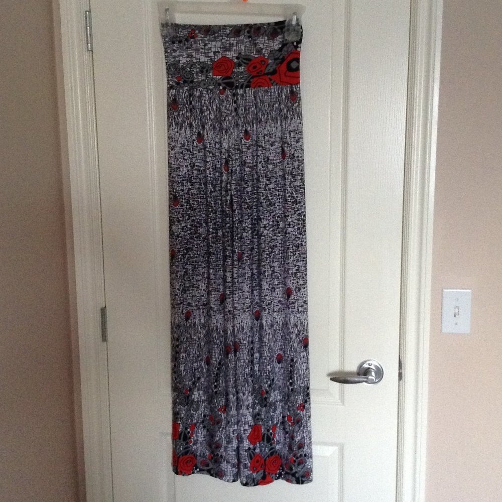 Casual Land Women's Palazzo Wide Leg Pants Fold Over Waistband High Waist S/P - Picture 5 of 7